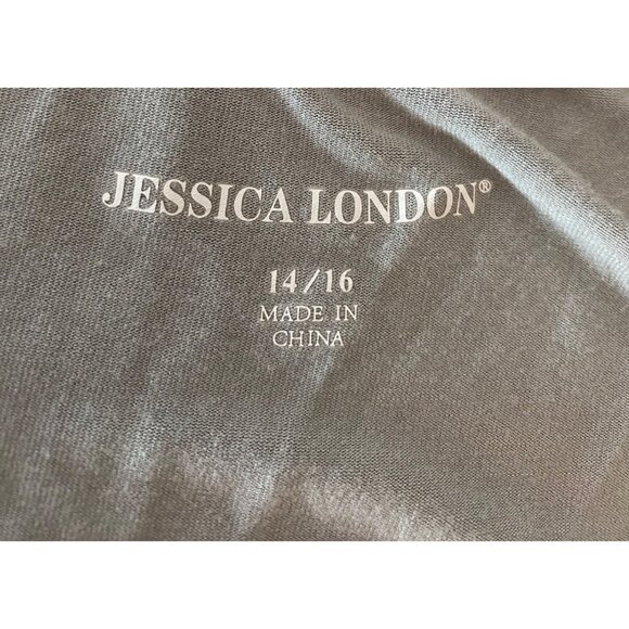 Jessica London Womens Sequin Front Tank Top Silver Gray Size 14/16 - Picture 4 of 9